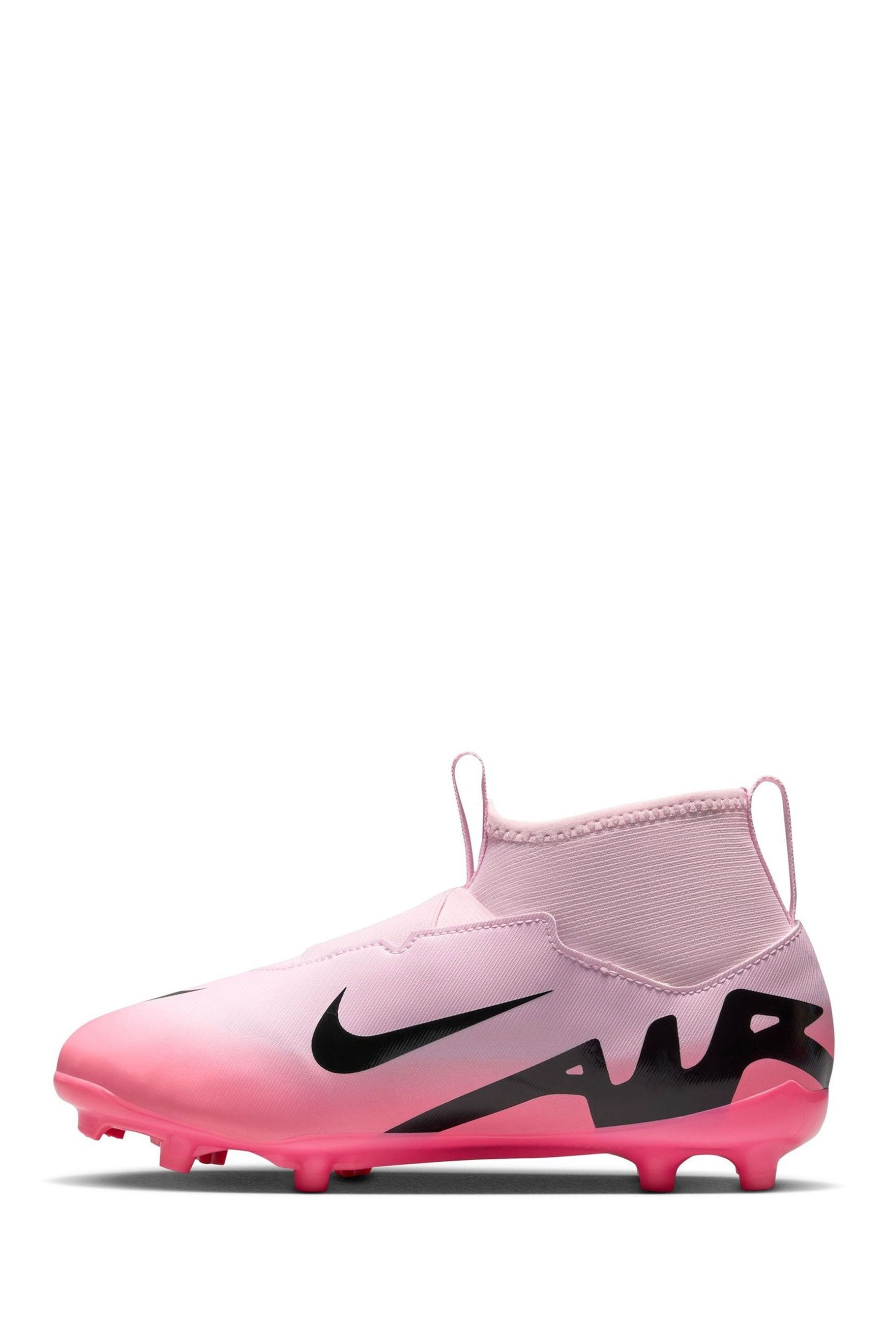 Buy Nike Pink Black Kids Zoom Mercurial Superfly 9 Firm Ground Football Boots from Next Luxembourg