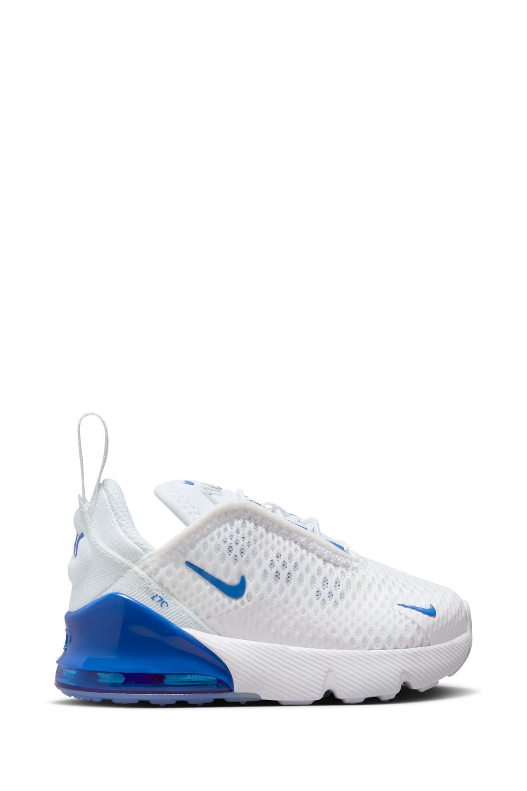 Buy Nike White Royal Blue Infant Air Max 270 Trainers from Next Luxembourg