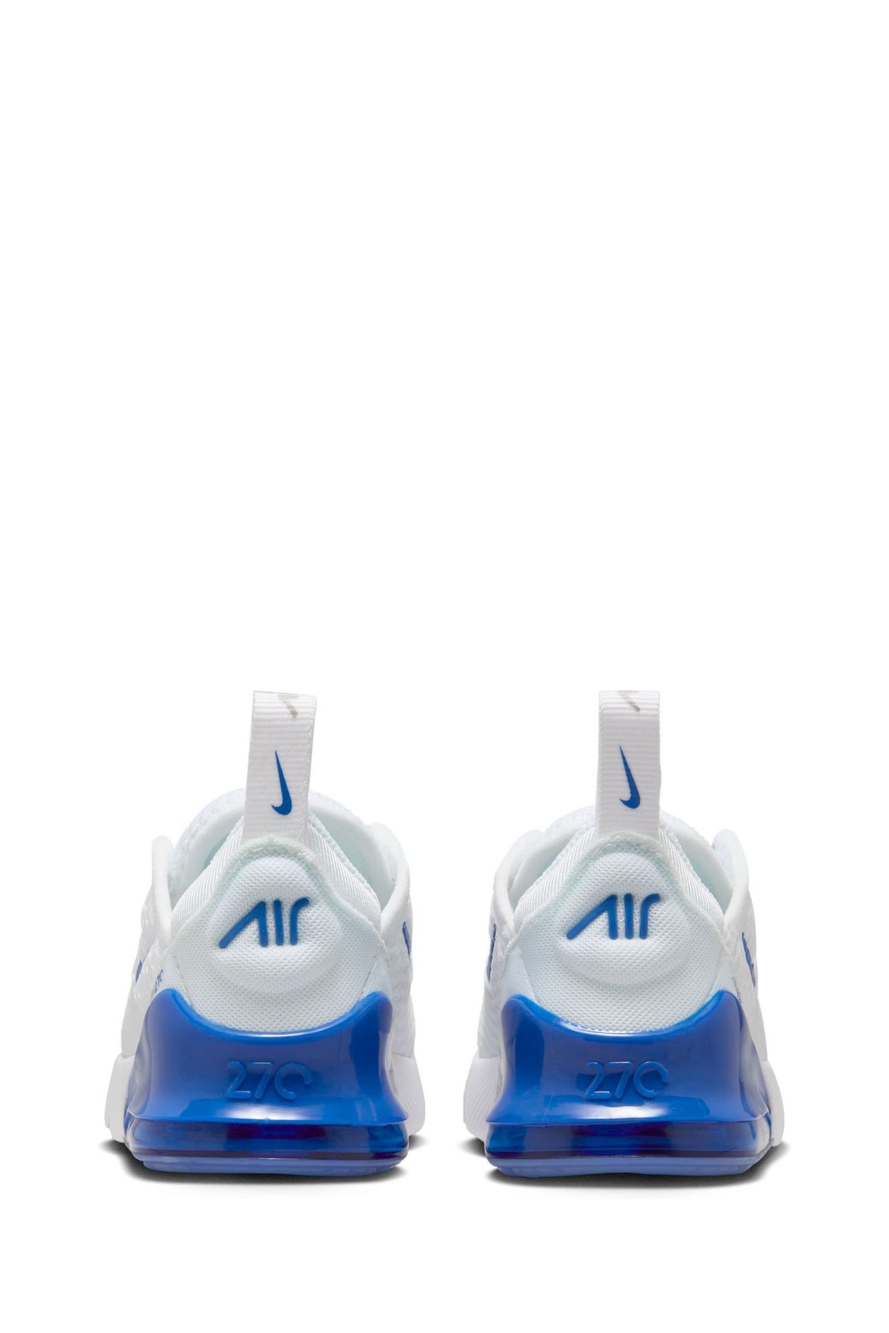 Buy Nike White Royal Blue Infant Air Max 270 Trainers from Next Luxembourg