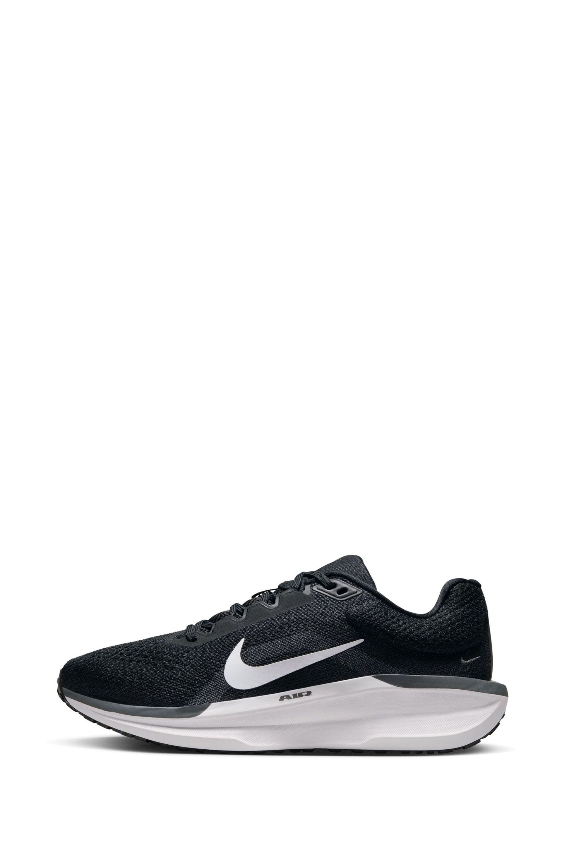 Nike Black/White Winflo 11 Road Running Trainers - Image 2 of 11