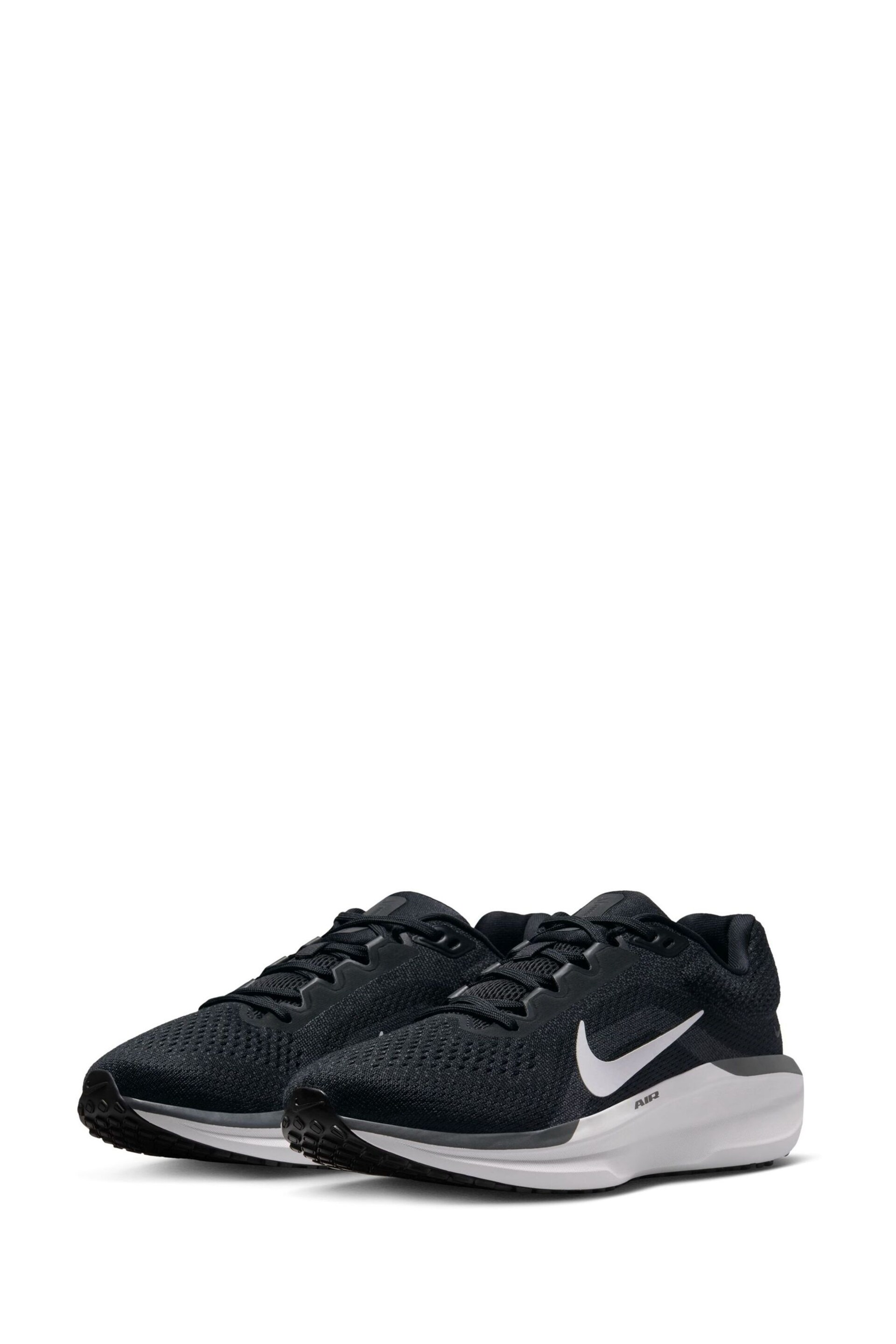 Nike Black/White Winflo 11 Road Running Trainers - Image 5 of 11