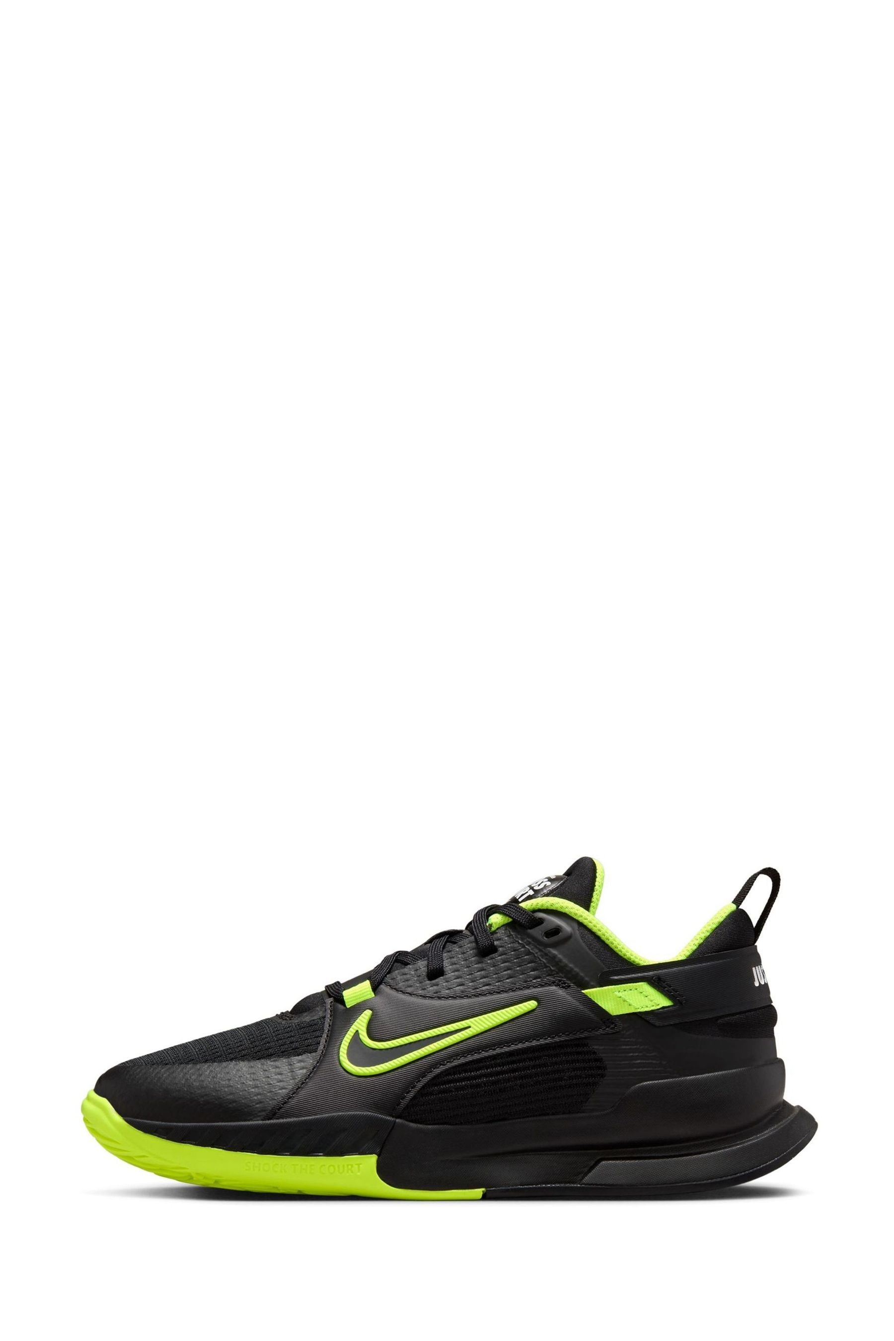 Lime green and black nike top