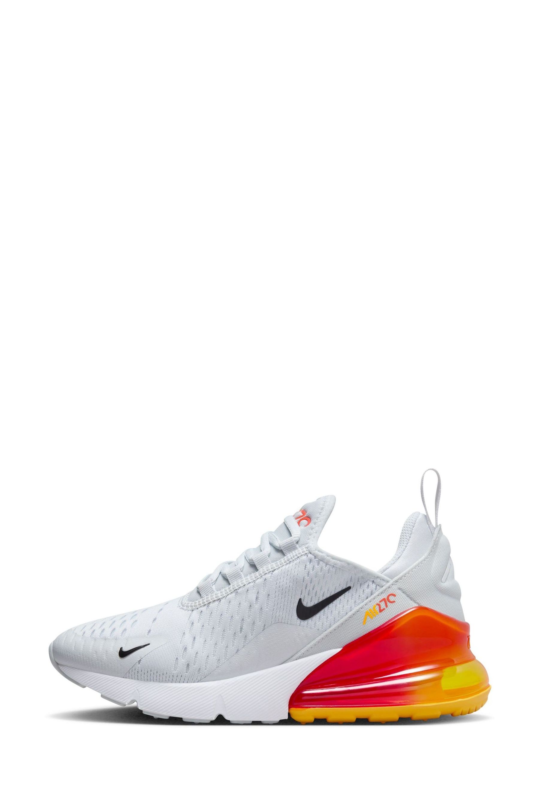 Buy Nike Grey Orange Air Max 270 Youth Trainers from Next Luxembourg