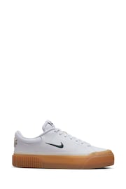 Nike Off white Court Legacy Lift Platform Trainers - Image 1 of 11