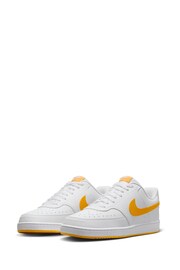 Nike Yellow/White Court Vision Low Trainers - Image 3 of 8
