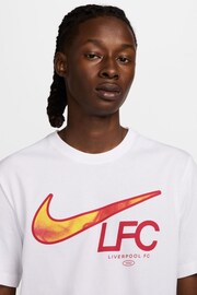 Nike White Liverpool FC Swoosh T-Shirt - Image 3 of 8