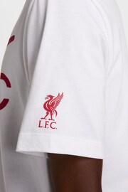 Nike White Liverpool FC Swoosh T-Shirt - Image 4 of 5