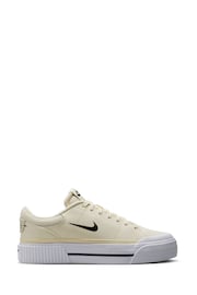 Nike White cream Court Legacy Lift Trainers - Image 1 of 14