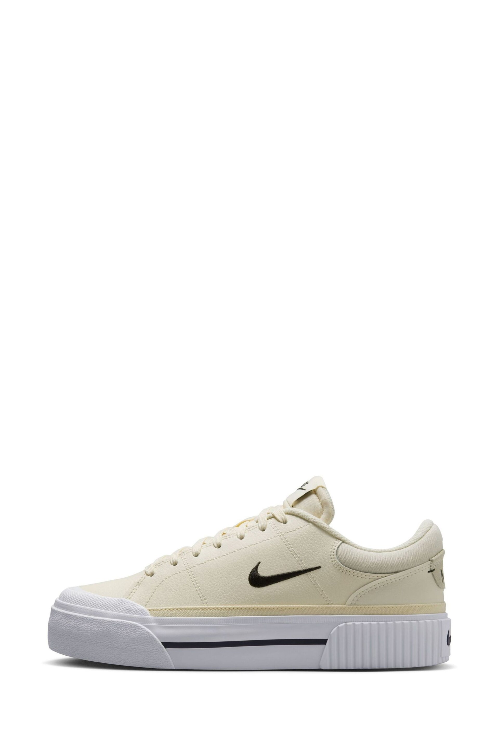 Nike White cream Court Legacy Lift Trainers - Image 3 of 14