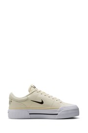 Nike White cream Court Legacy Lift Trainers - Image 4 of 14