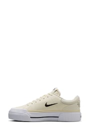 Nike White cream Court Legacy Lift Trainers - Image 5 of 14