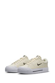 Nike White cream Court Legacy Lift Trainers - Image 6 of 14
