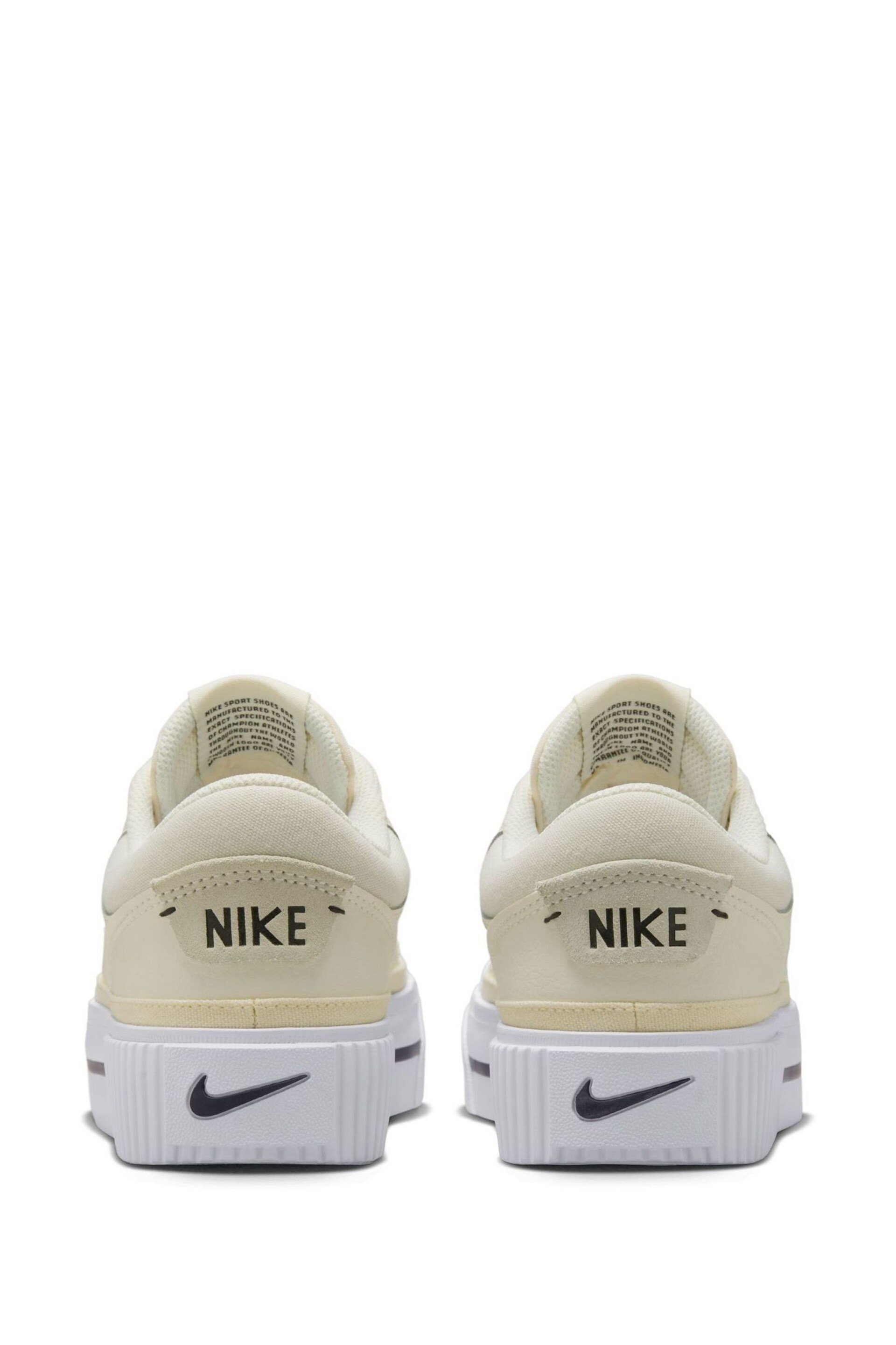 Nike White cream Court Legacy Lift Trainers - Image 7 of 14