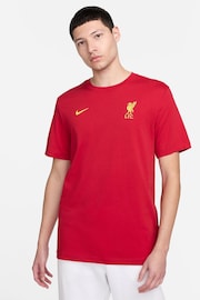Nike Red Liverpool FC Club Essential T-Shirt - Image 1 of 6