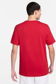Nike Red Liverpool FC Club Essential T-Shirt - Image 2 of 6
