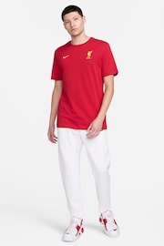 Nike Red Liverpool FC Club Essential T-Shirt - Image 3 of 6