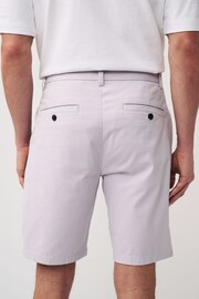 Lilac Purple Slim Fit Stretch Chinos Shorts - Image 3 of 8