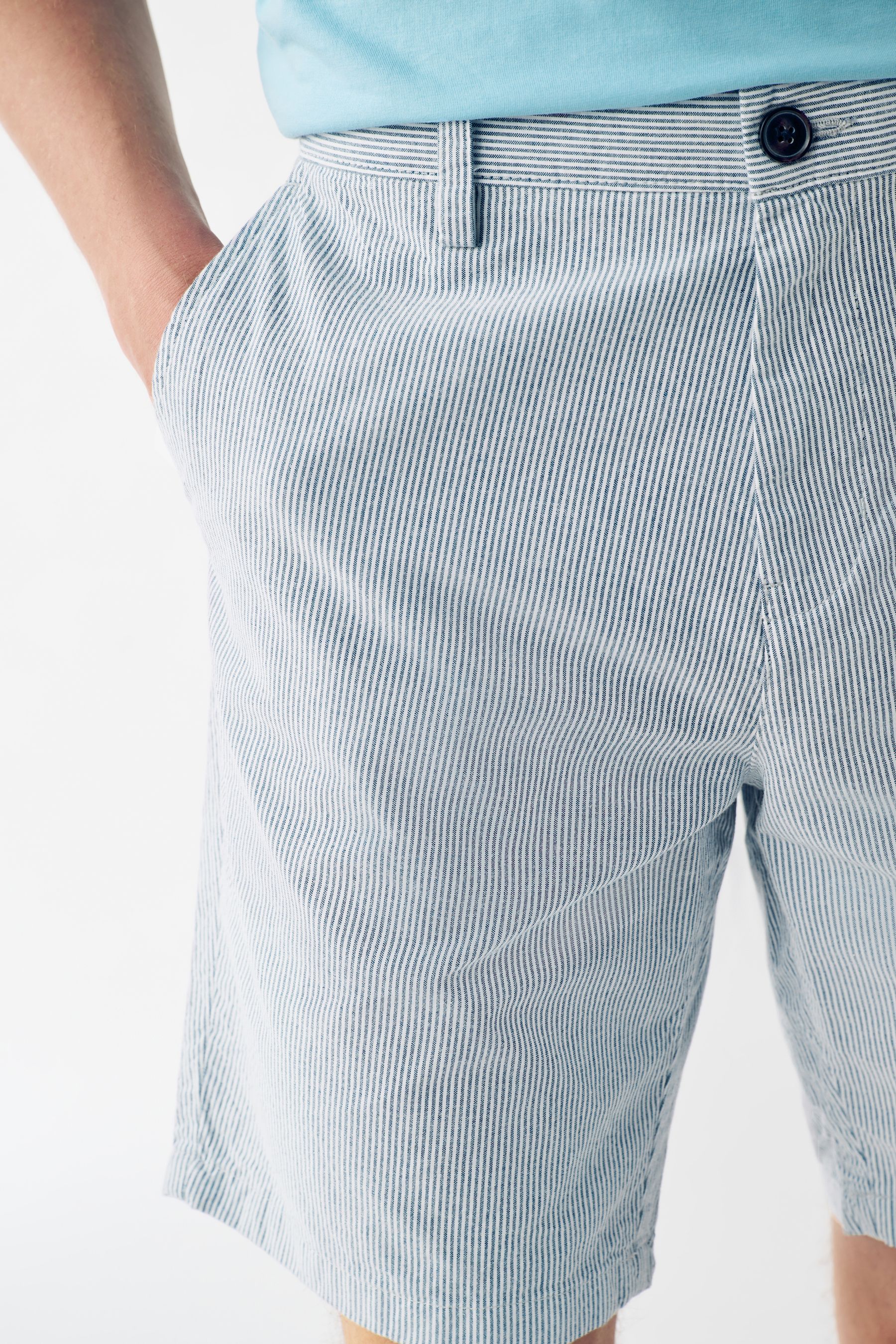 Blue chino shorts shop