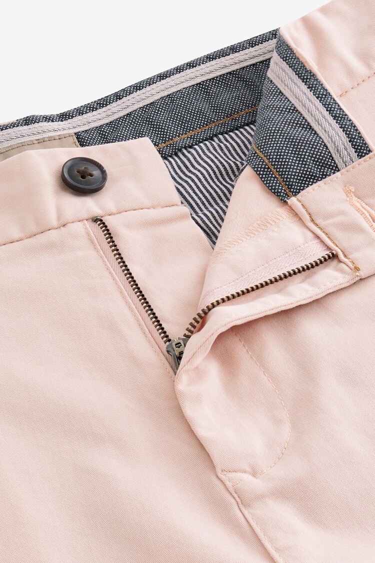 Light Pink Slim Fit Stretch Chinos Shorts - Image 6 of 8
