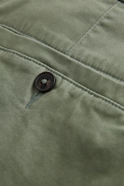 Sage Green Loose Fit Stretch Chinos Shorts - Image 7 of 8