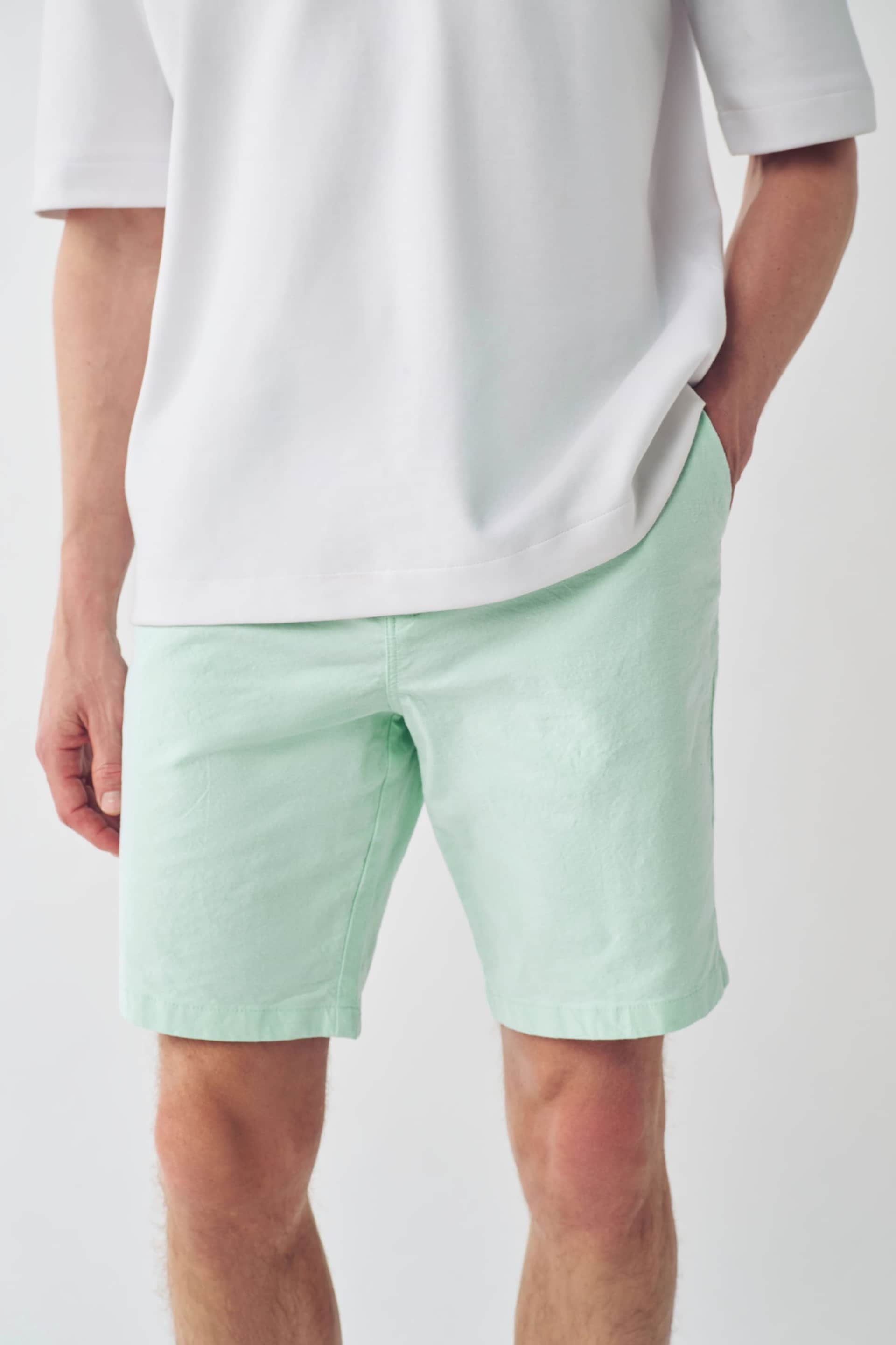 Mint Green Slim Fit Stretch Chinos Shorts - Image 1 of 8