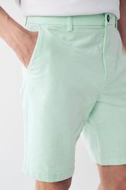 Mint Green Slim Fit Stretch Chinos Shorts - Image 4 of 8
