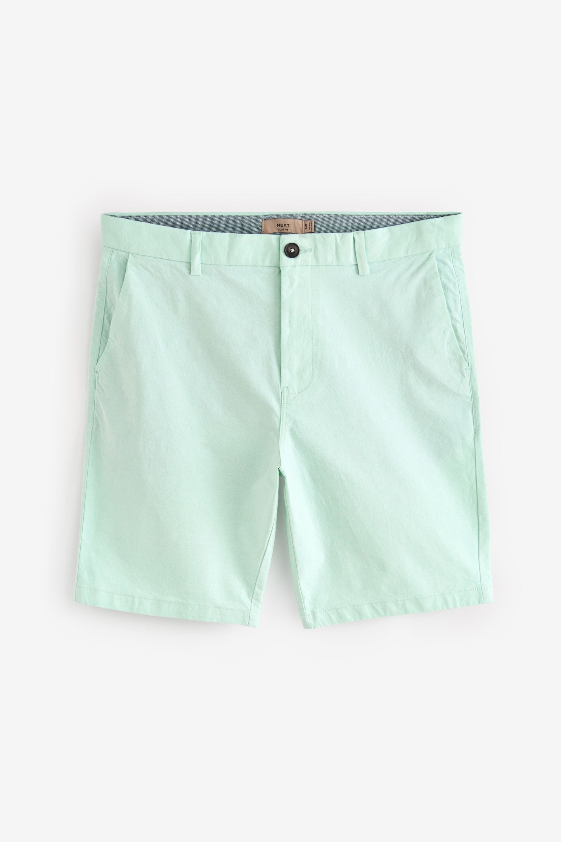 Mint Green Slim Fit Stretch Chinos Shorts - Image 5 of 8