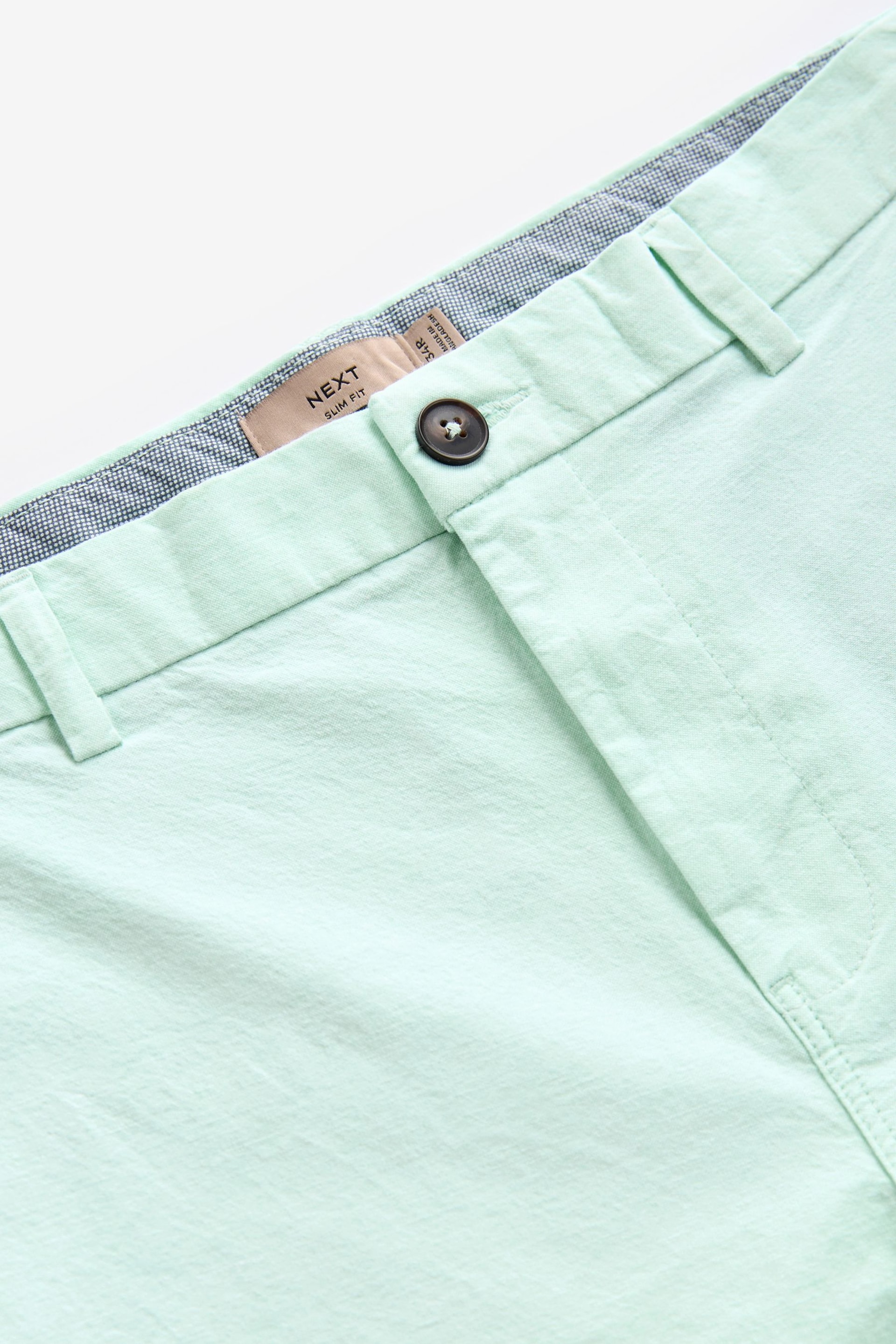 Mint Green Slim Fit Stretch Chinos Shorts - Image 6 of 8