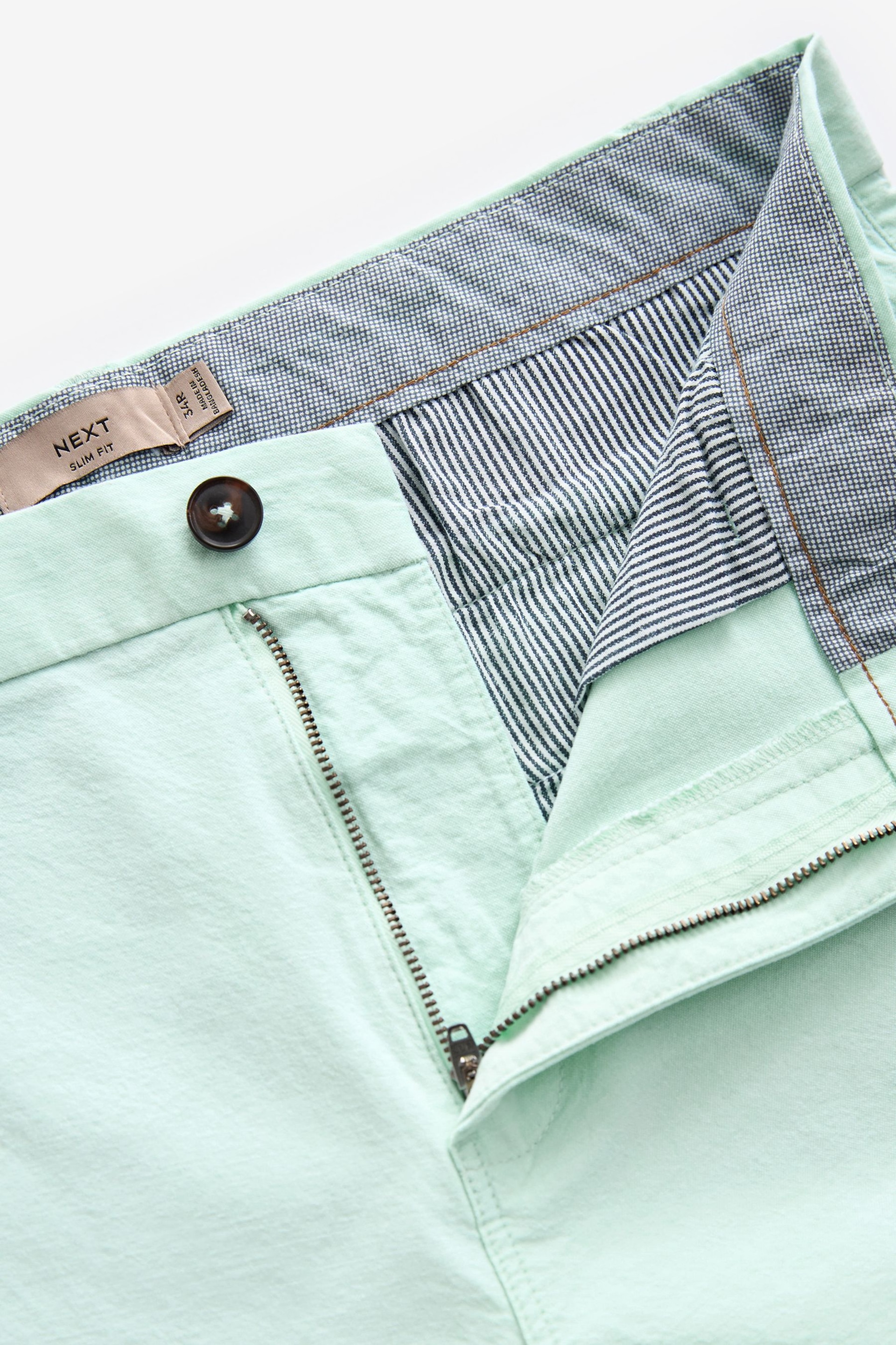 Mint Green Slim Fit Stretch Chinos Shorts - Image 7 of 8