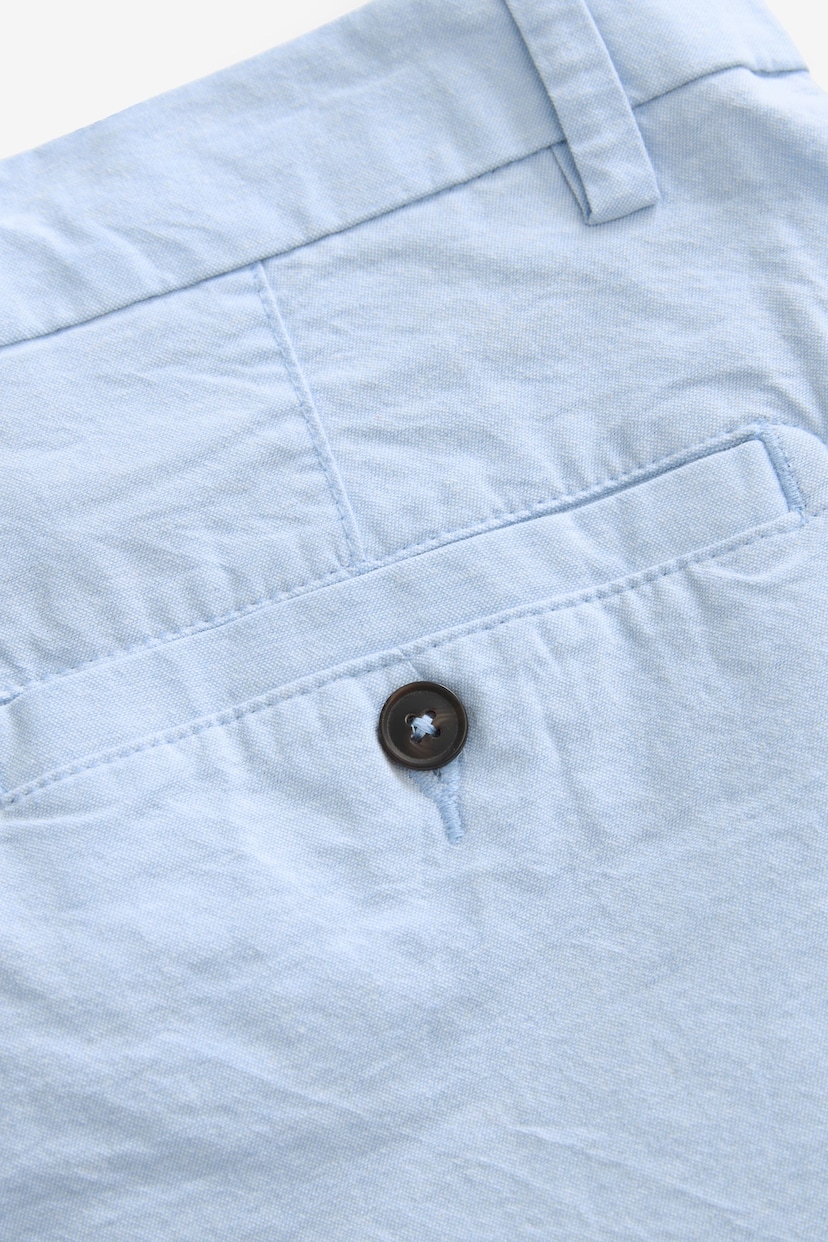 Light Blue Oxford Slim Fit Stretch Chinos Shorts - Image 8 of 10