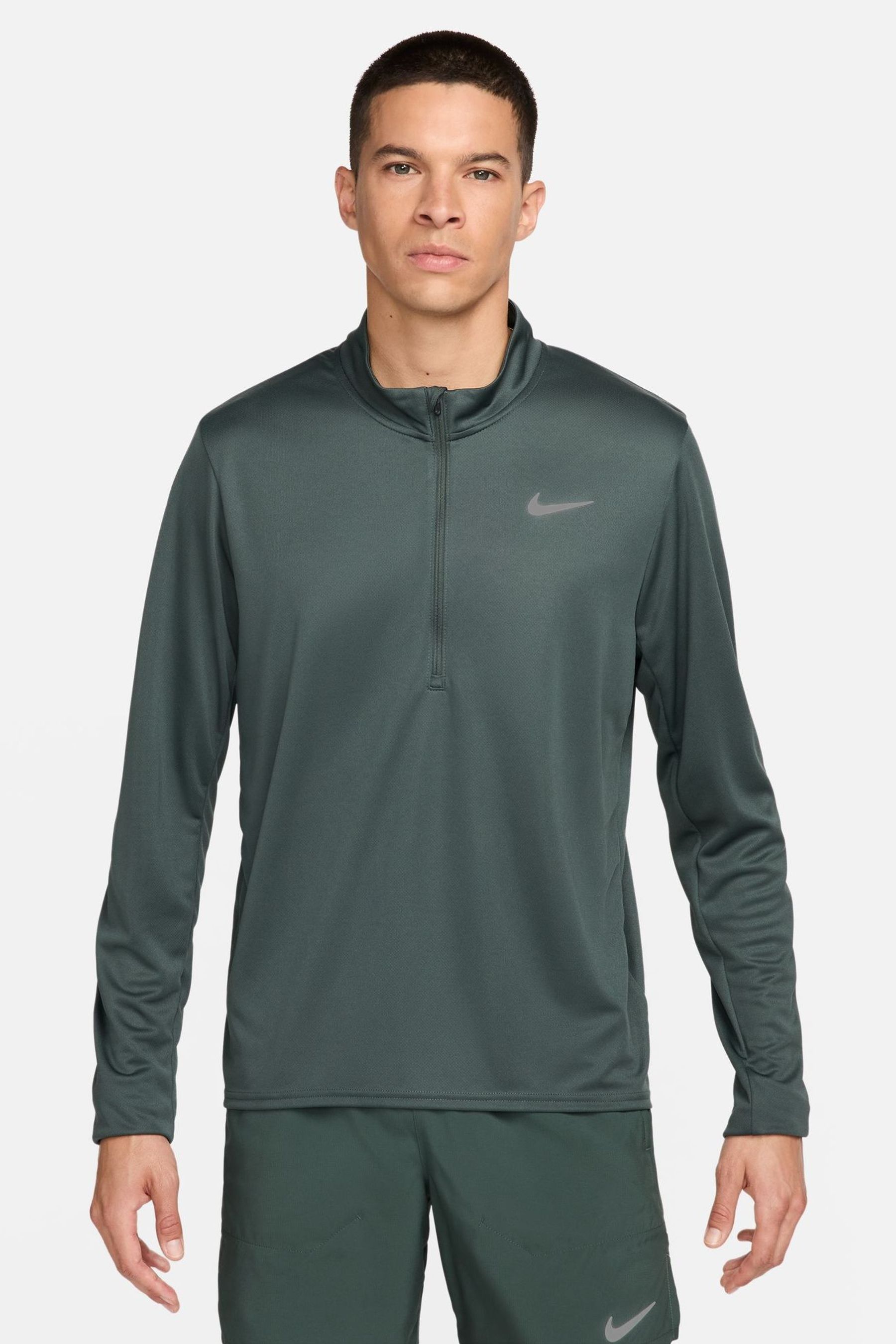 Buy Nike Dark Green Dri FIT Pacer Quarter Zip Running Top from Next Slovakia