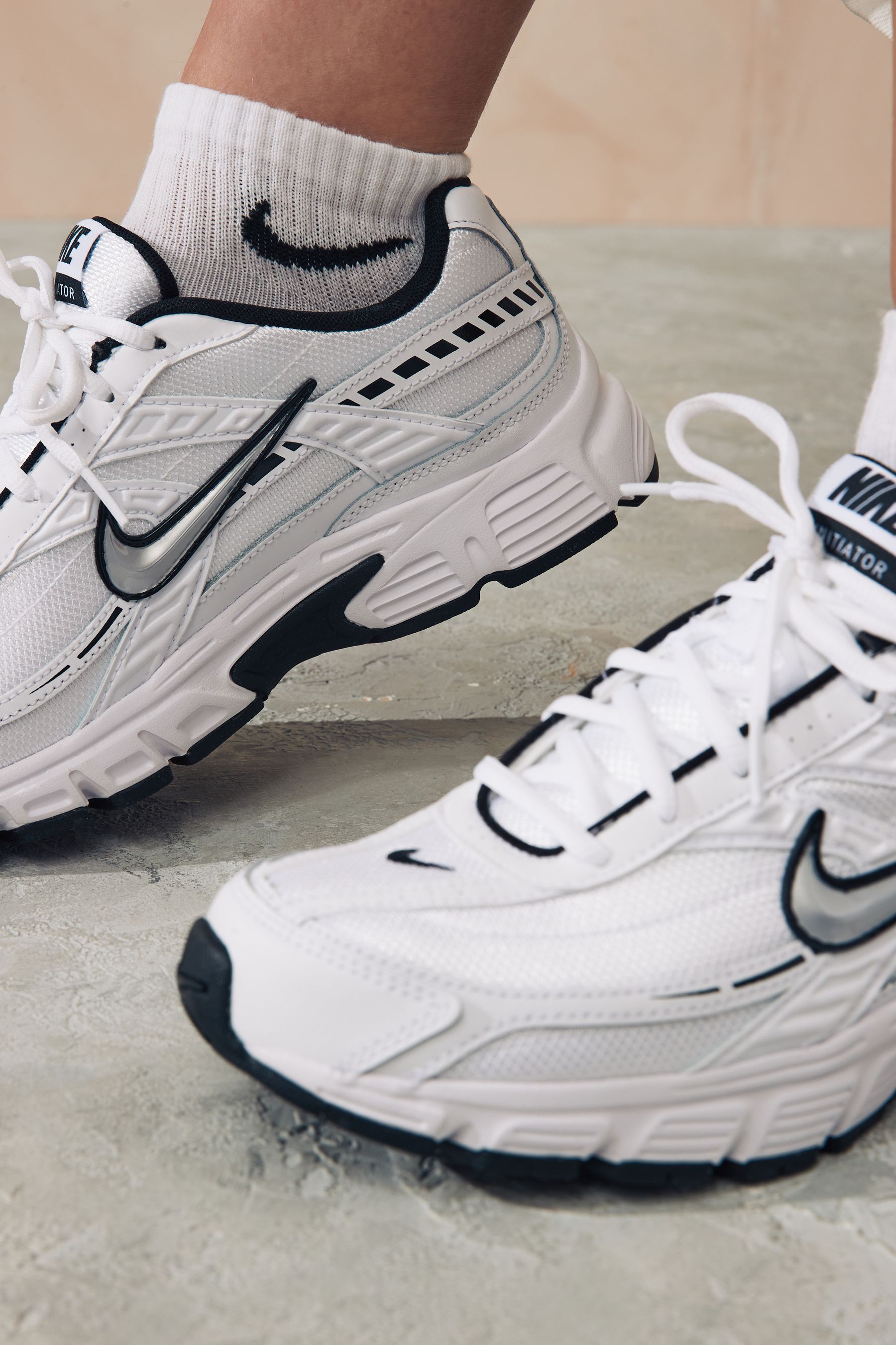 Buy Nike White Black Initiator Retro Runner Trainers from the Next UK online shop