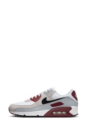 Nike White/Black Air Max 90 Trainers - Image 10 of 13