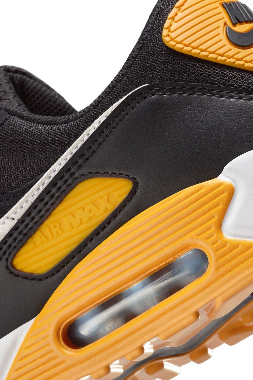 Nike Yellow/Black Air Max 90 Trainers - Image 9 of 12
