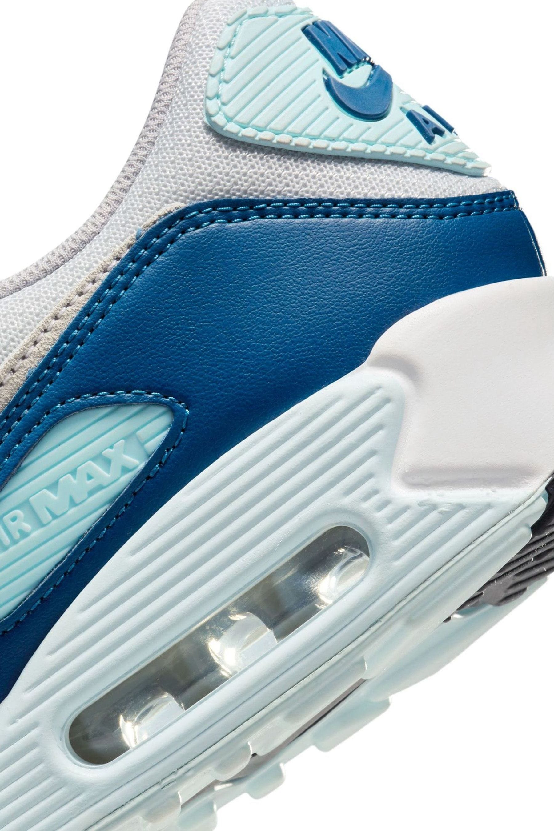 Buy Nike Grey Blue Air Max 90 Trainers from the Next UK online shop