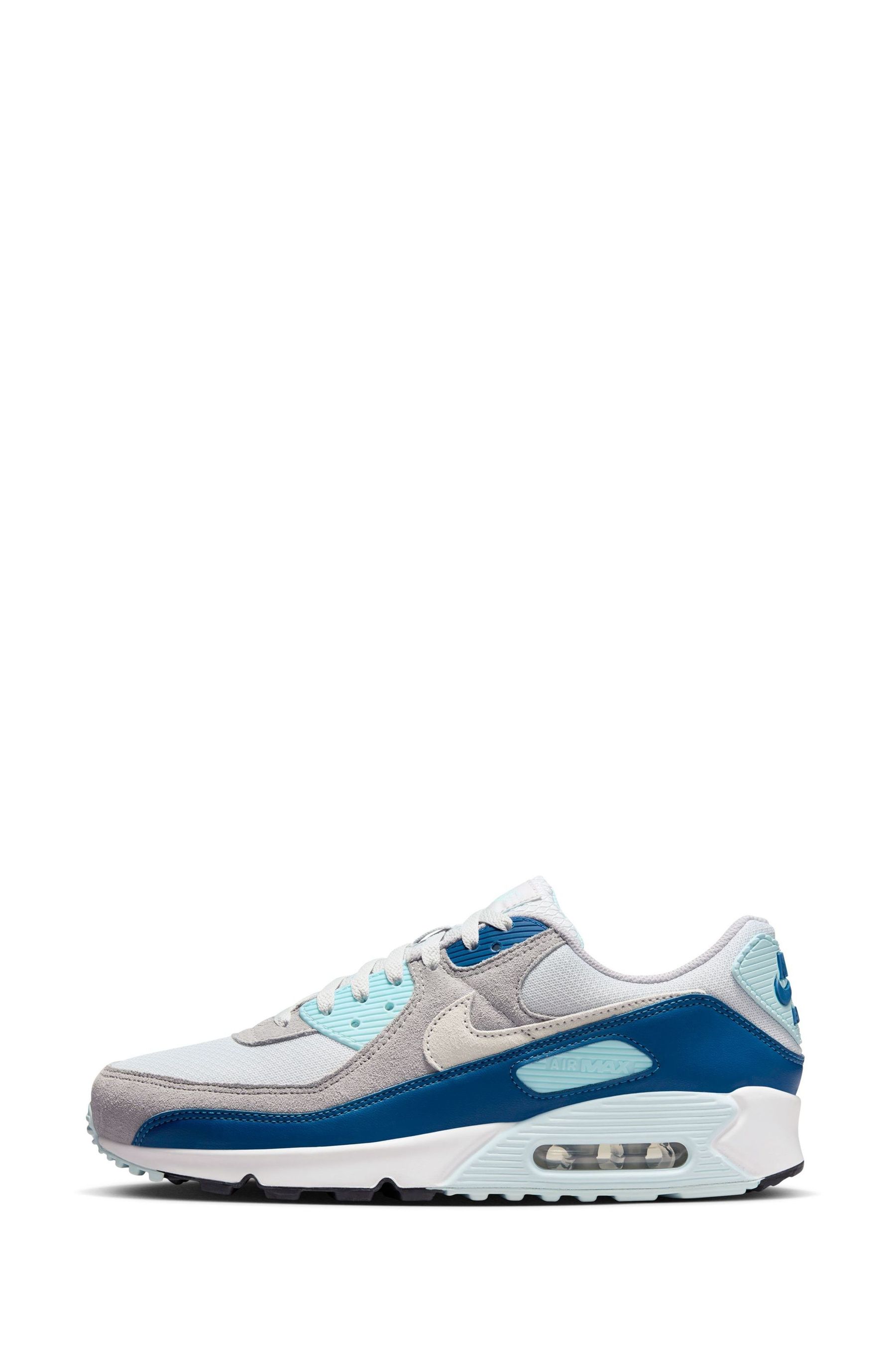 Buy Nike Grey Blue Air Max 90 Trainers from Next Ireland