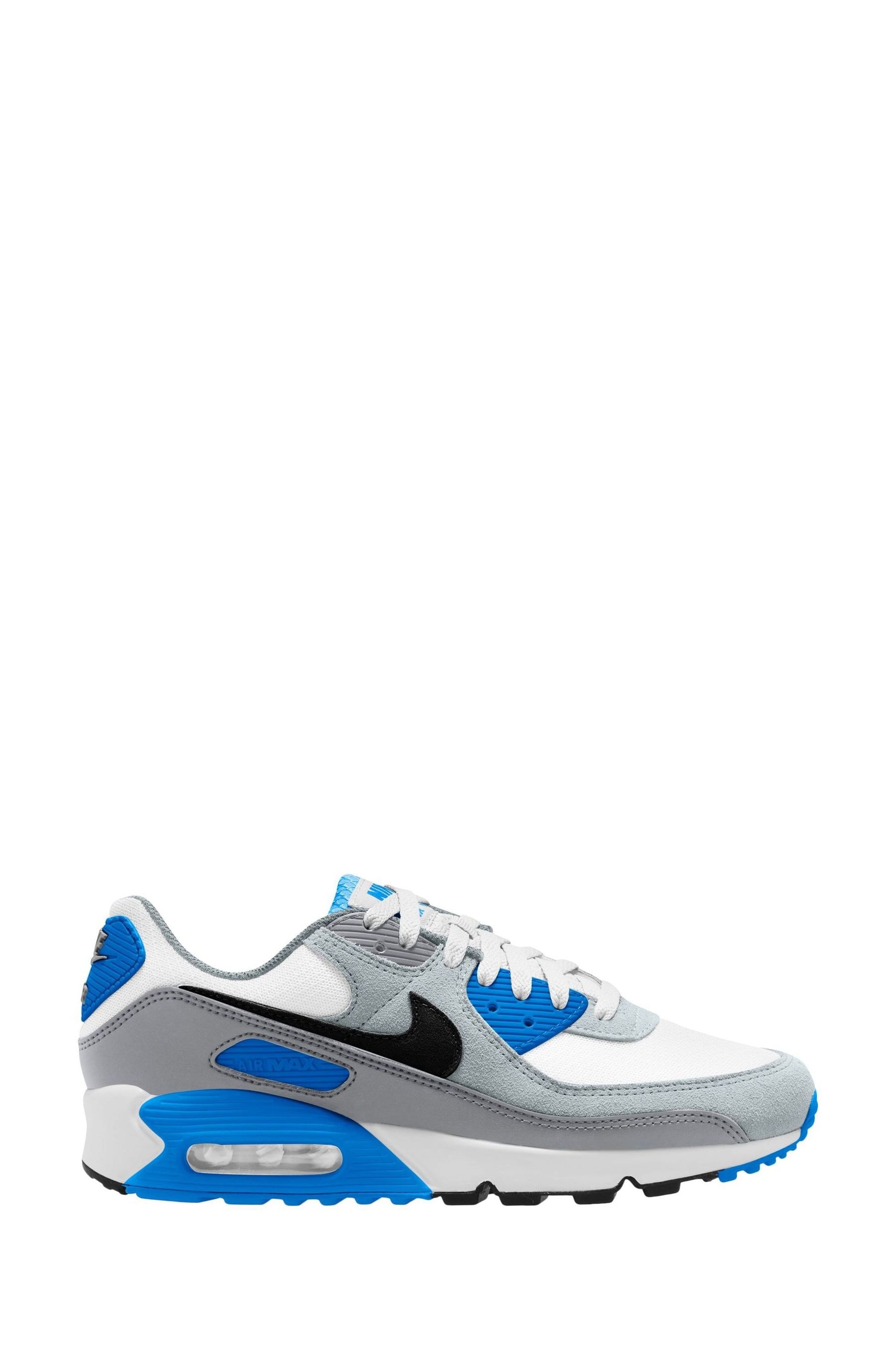 Buy Nike White Blue Air Max 90 Trainers from Next Ireland