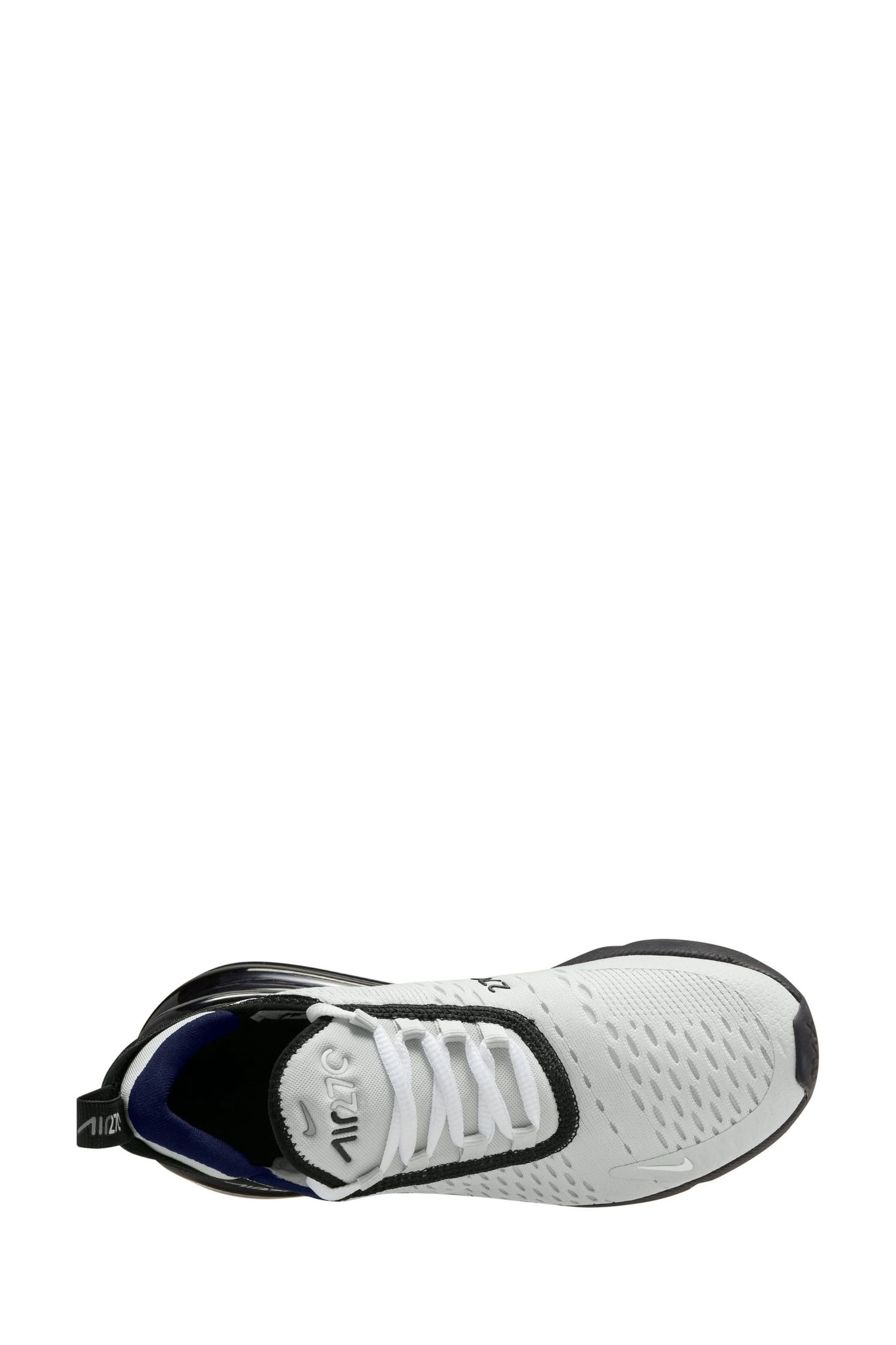 Nike white  and  silver air max 270 trainers youth outlet
