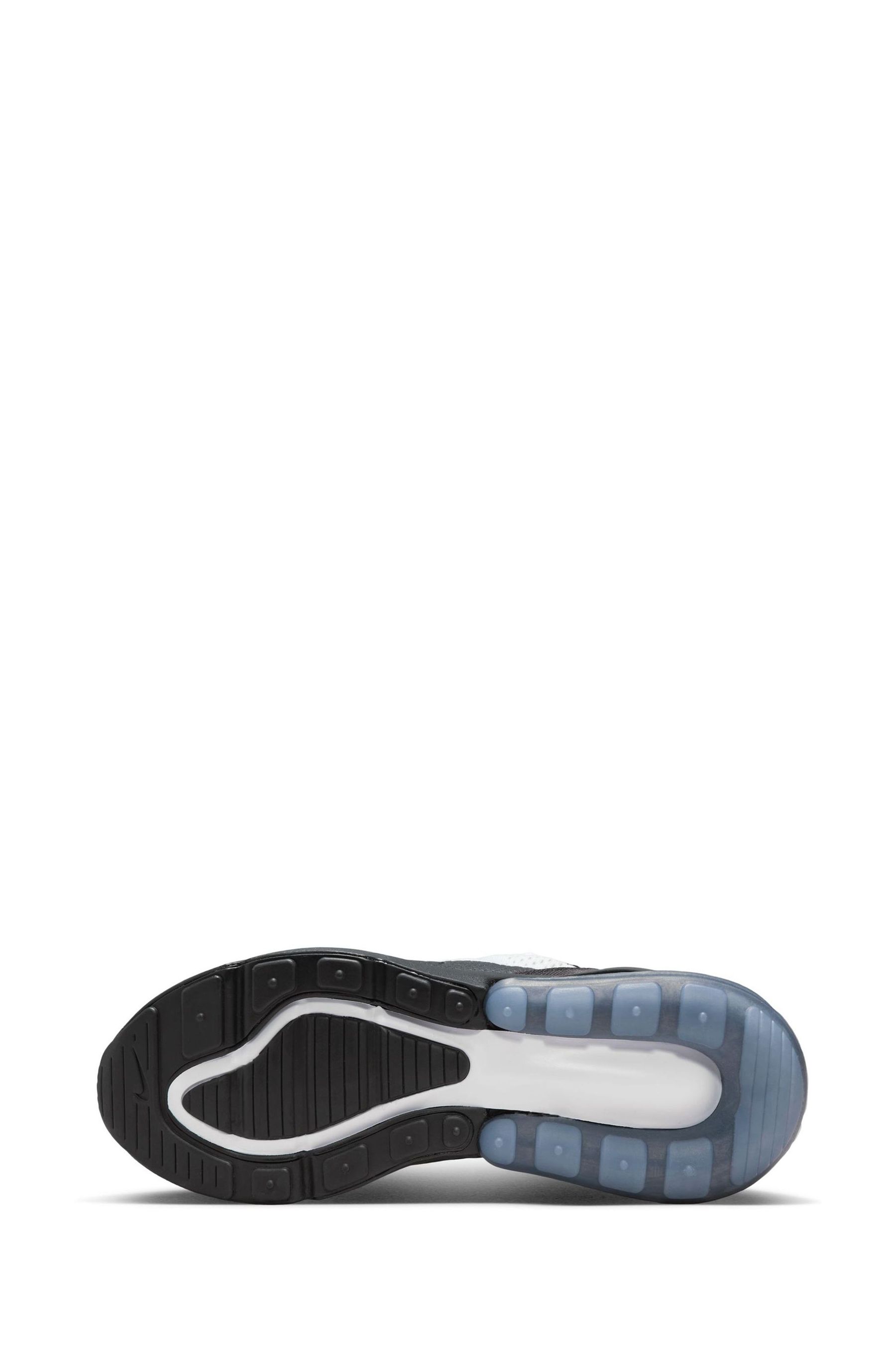 Nike white  and  silver air max 270 trainers youth clearance