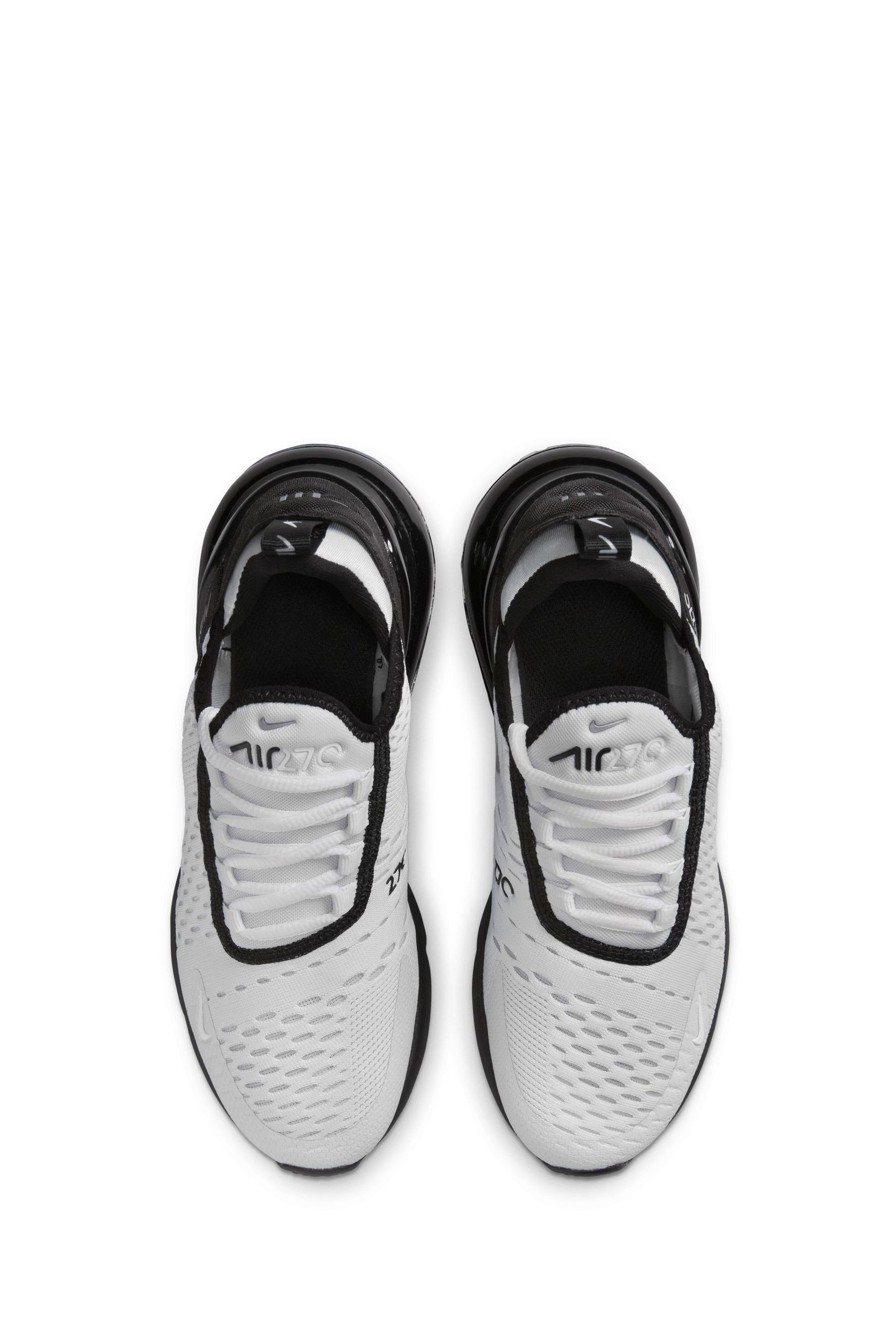 Nike white  and  black air max 270 trainers youth store
