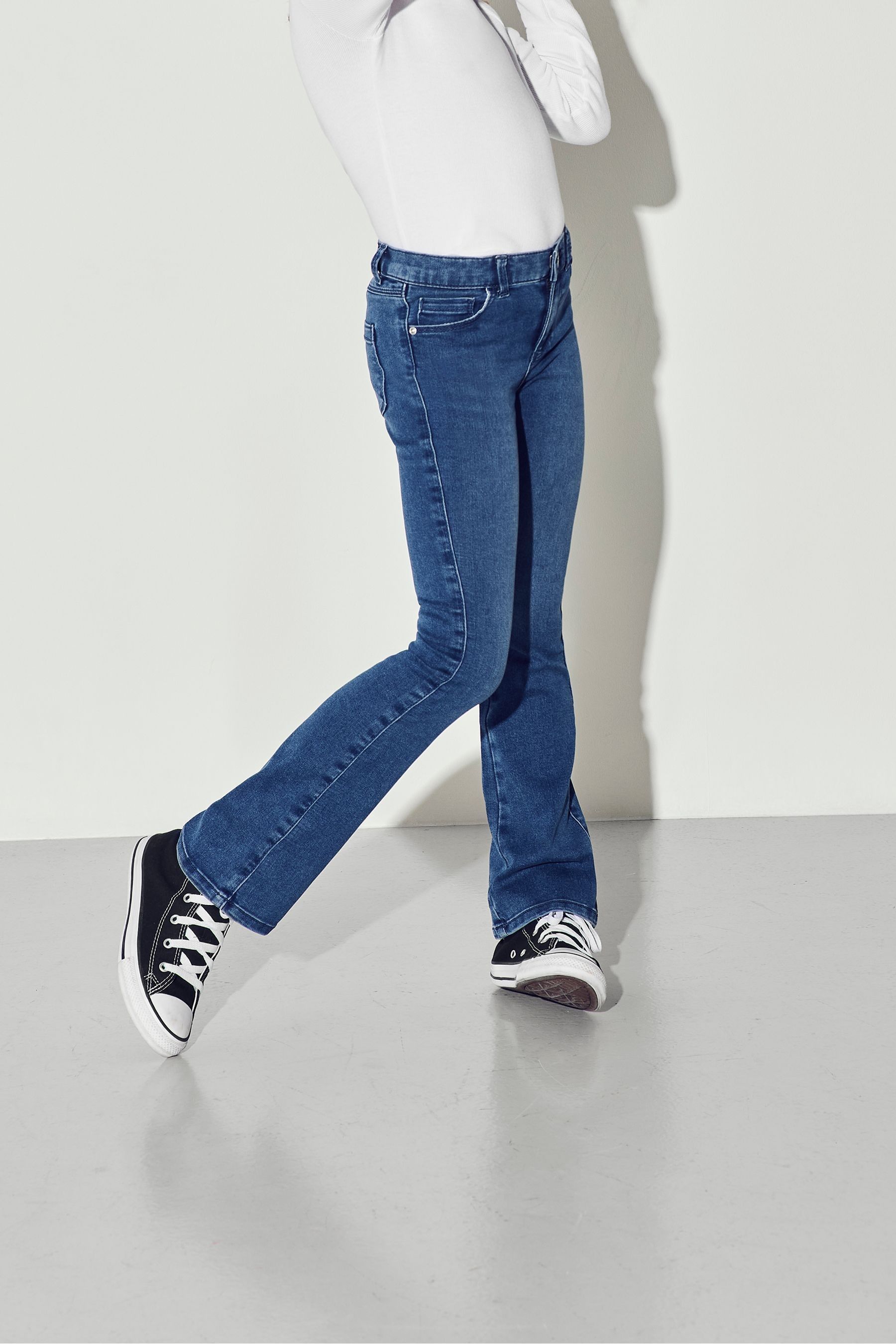 Buy ONLY KIDS Flare Leg Jeans With Adjustable Waist from Next Luxembourg