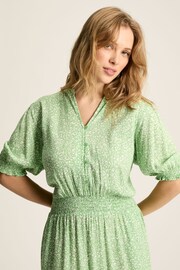 Joules Laurie Green Viscose Midi Dress - Image 3 of 5