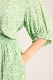 Joules Laurie Green Viscose Midi Dress - Image 5 of 5