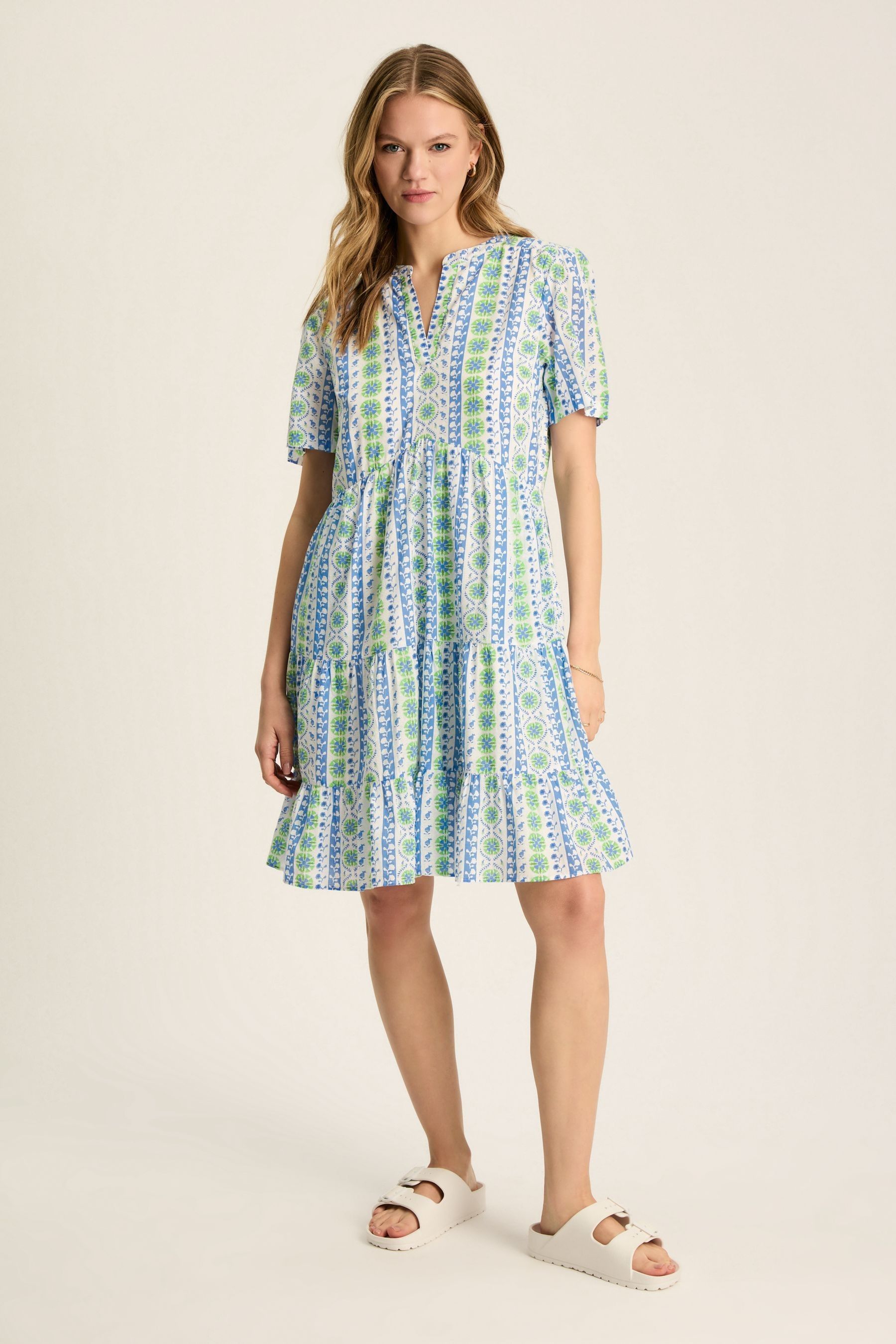 Buy Joules Ariella Blue Cotton Dress from Next USA