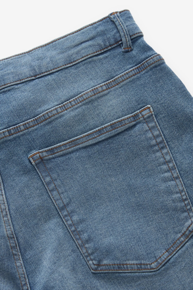 Blue Straight Fit Stretch Denim Shorts - Image 8 of 8