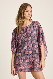 Joules Rosanna Navy & Pink Beach Cover-Up - Image 1 of 7