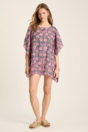 Joules Rosanna Navy & Pink Beach Cover-Up - Image 4 of 7
