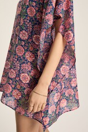 Joules Rosanna Navy & Pink Beach Cover-Up - Image 6 of 7