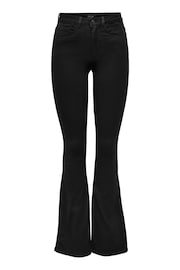 ONLY Black High Waisted Stretch Flare Royal Jeans - Image 6 of 6