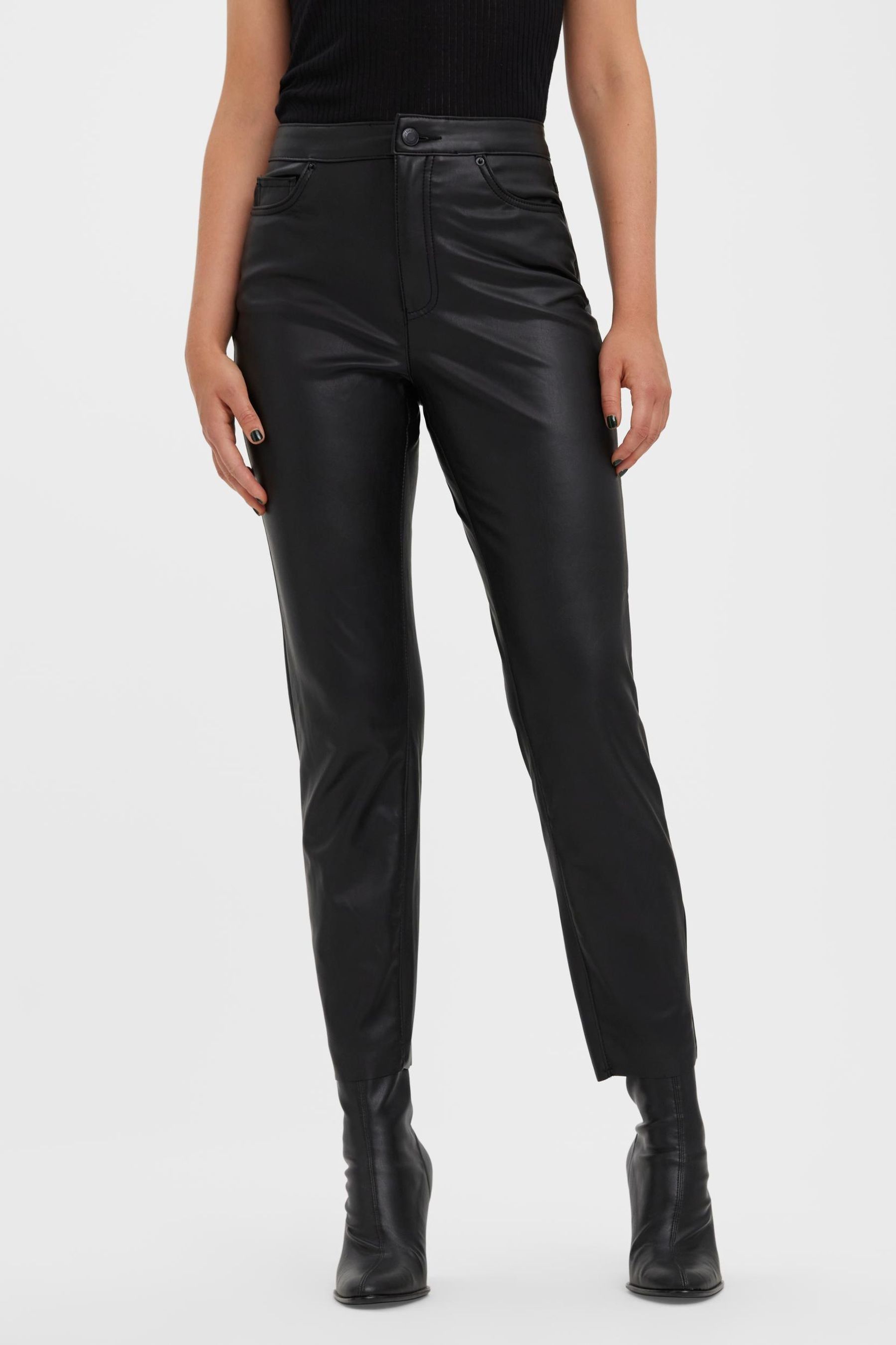 Buy VERO MODA Black Straight Leg Coated Jeans from Next Australia